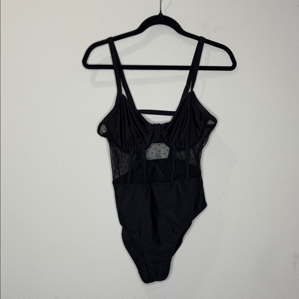legant Women's Backless One-Piece Swimsuit High Stretch Mesh Underwire Monokini